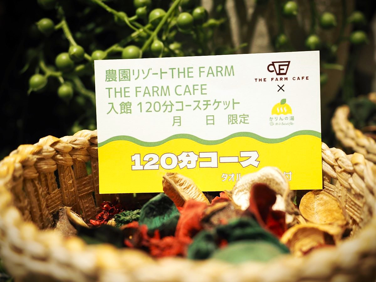 平日限定「THE FARMカフェ朝食ビュッフェ＋おふろcaféかりんの湯120分セット」販売中